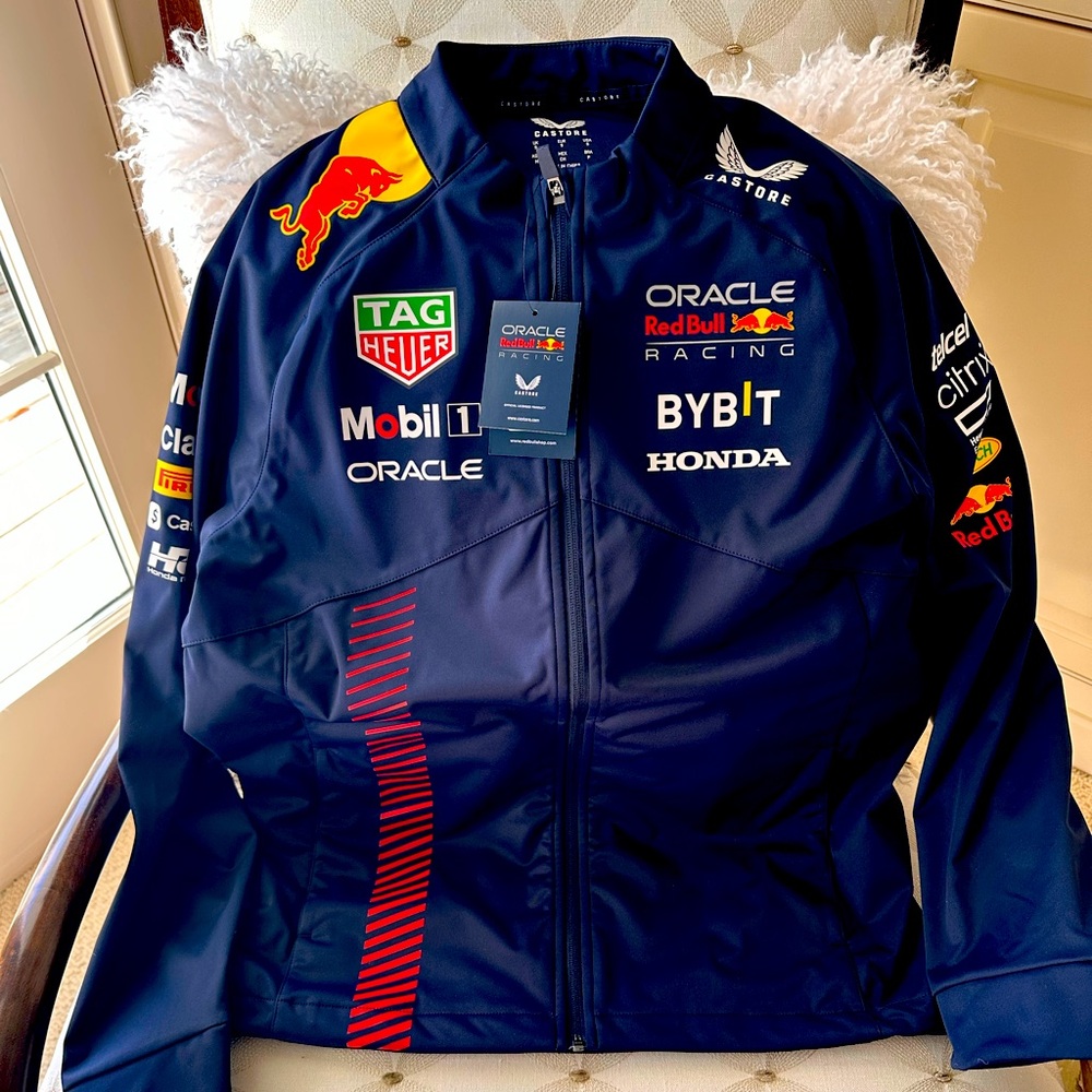 Red Bull racing soft shelll jacket size small brand new with tags